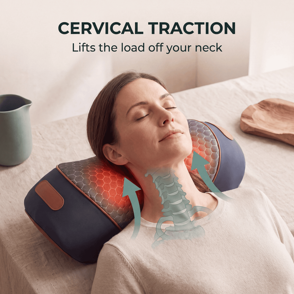 lumorage Reclyne™ 3-in-1 Neck Massager Pillow for neck and shoulders